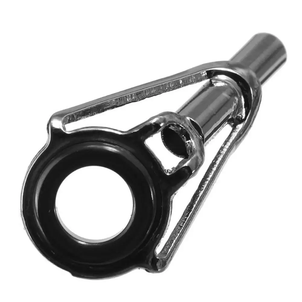 7Pcs Mixed Size Fishing Rod Guide 0.5/0.6/0.8/1.1/1.4/1.8cm Diameter Rock Stainless Steel Frame Baitcasting Eye Line Ring