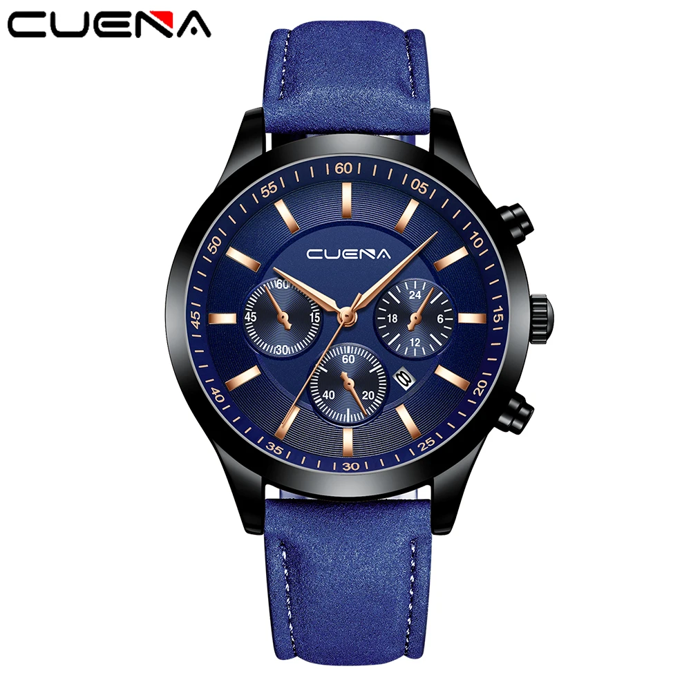 Часы наручные мужские с кожаным ремешком Модные Аналоговые Кварцевые спортивные