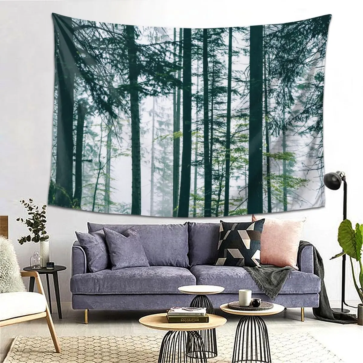 Натуральный ЛЕС красивый Печатный Большой Настенный Гобелен дешевый хиппи
