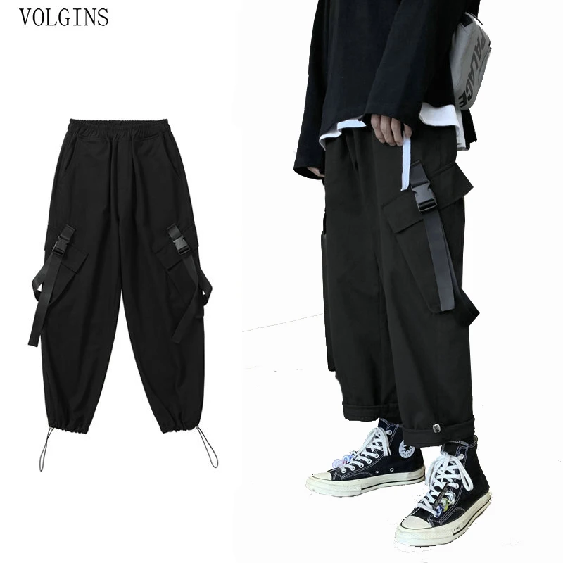 Уличная мода однотонные мужские брюки для бега хип хоп женские повседневные