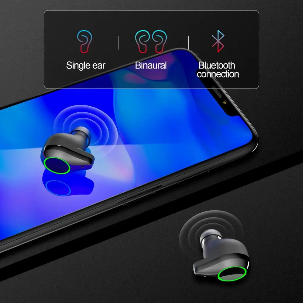 T9 TWS Bluetooth 5 0 наушники 9D стерео беспроводные IPX7 водонепроницаемые 7000 мАч LED смарт