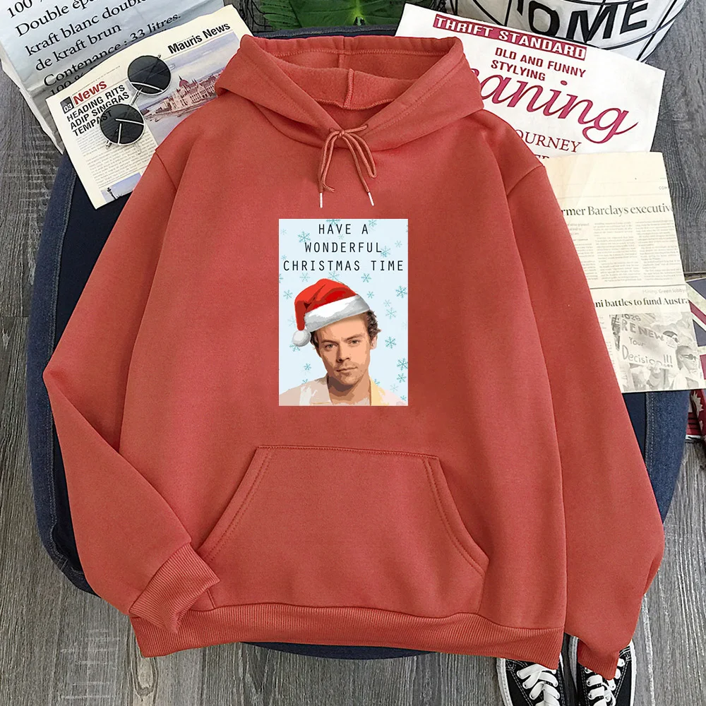 

Harry Styles Christmas Hoodies Women Have A Wonder Christmas Time Printing Sweatshirt Women Harry Styles Winter Clothes XL