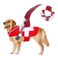 christmas riding dress novelty pet dog cat warm apparel holiday dressing up cosplay party clothes decoration costume fun outfit