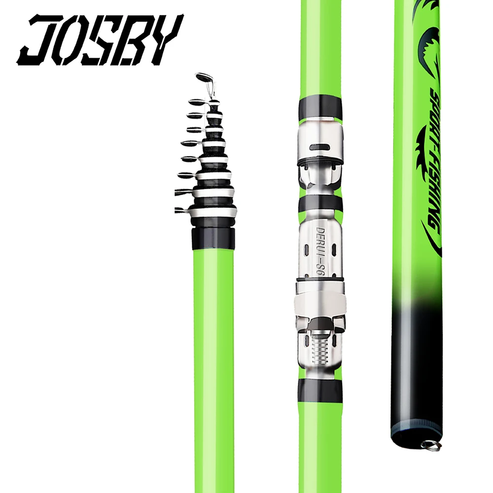 JOSBY телескопическая удочка из углеродного волокна для скальной рыбалки Спиннинг