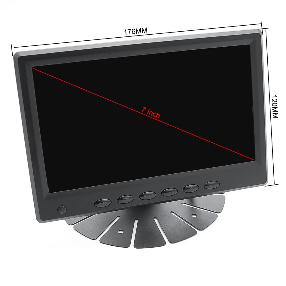 Горячие Новые 7 дюймов 4PIN аналоговая камера высокого разрешения 1024x600P ips Экран аналоговая камера высокого разрешения монитора автомобиля Яркость 500CD/M2 для Парковочные системы Камера Системы