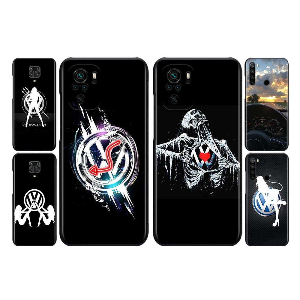 

V-Volkswagen-Car Silicone Coque For Xiaomi Redmi Note 11 10 10S 9 9S Pro Max 10T 9T 8T 8 7 6 5 Pro Phone Case