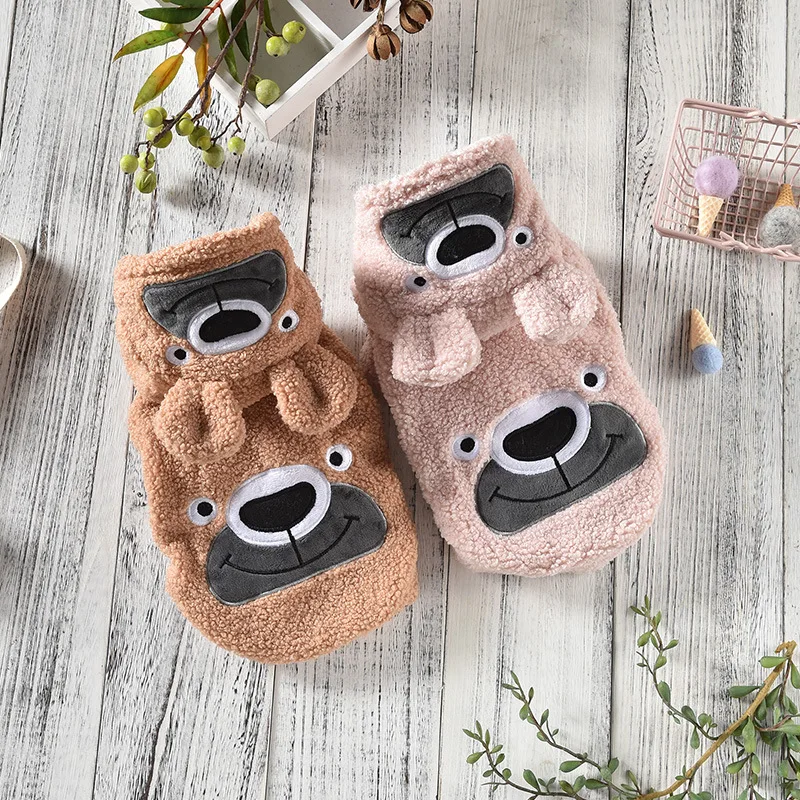 2019 осенняя и зимняя новая одежда для собак коричневые розовые цвета теплые