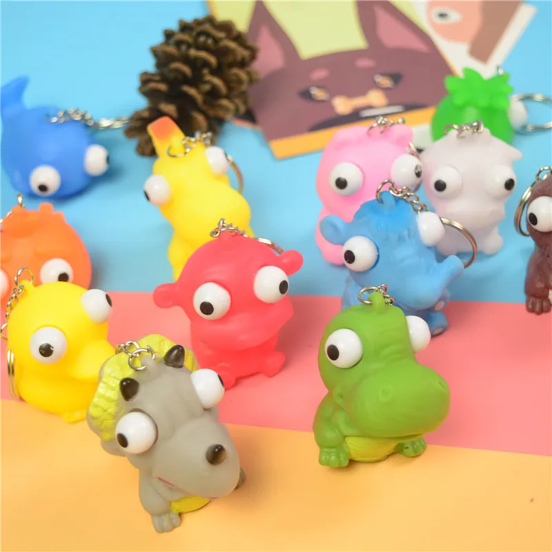 

Squeeze eyeball eyeball small dinosaur keychain vent small toy decompression toy squeeze eye doll burst eye