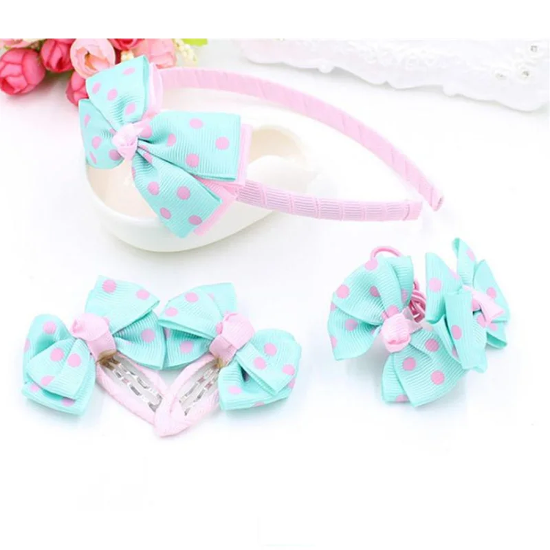 Набор детских заколок для волос с бантом 5 шт./набор |