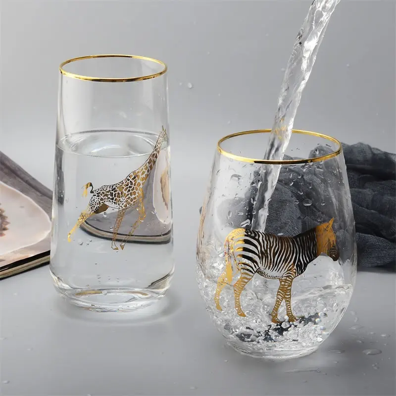 565 мл креативная стеклянная чашка Милая кофейная кружка с изображениями животных