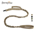 Прочный нейлоновый поводок для собак Benepaw в стиле милитари, качественный мягкий поводок с мягкой подкладкой, поводок для тренировок с захватной ручкой