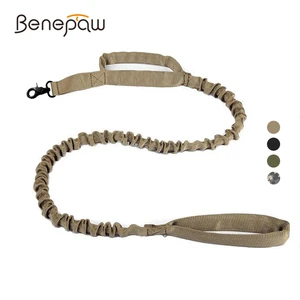 Прочный нейлоновый поводок для собак Benepaw в стиле милитари, качественный мягкий поводок с мягкой подкладкой, поводок для тренировок с захватной ручкой