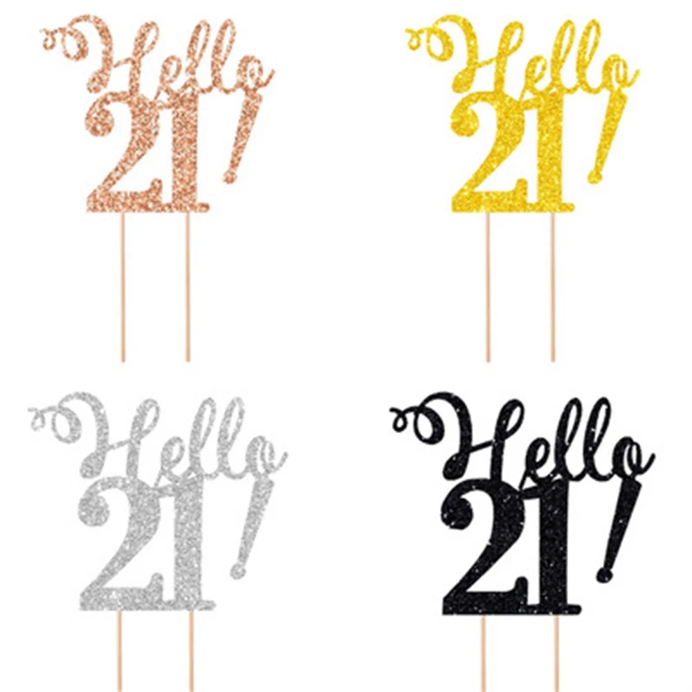 Топперы для торта с надписью Hello 21 30 40 50 80 | Дом и сад