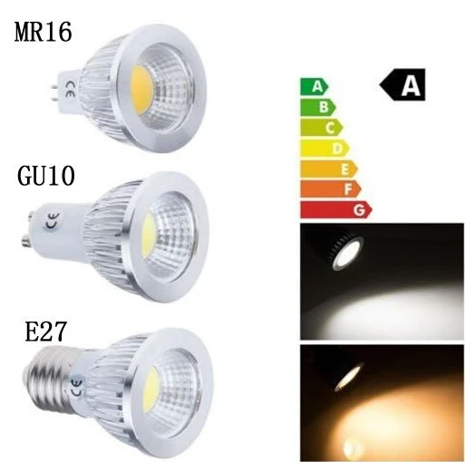 Светодиодный прожектор GU5.3 E27 E14 GU10 с cob матрицей 220 В 110 6 Вт 9 12 Вт|gu10 2w|gu10 led dimmable
