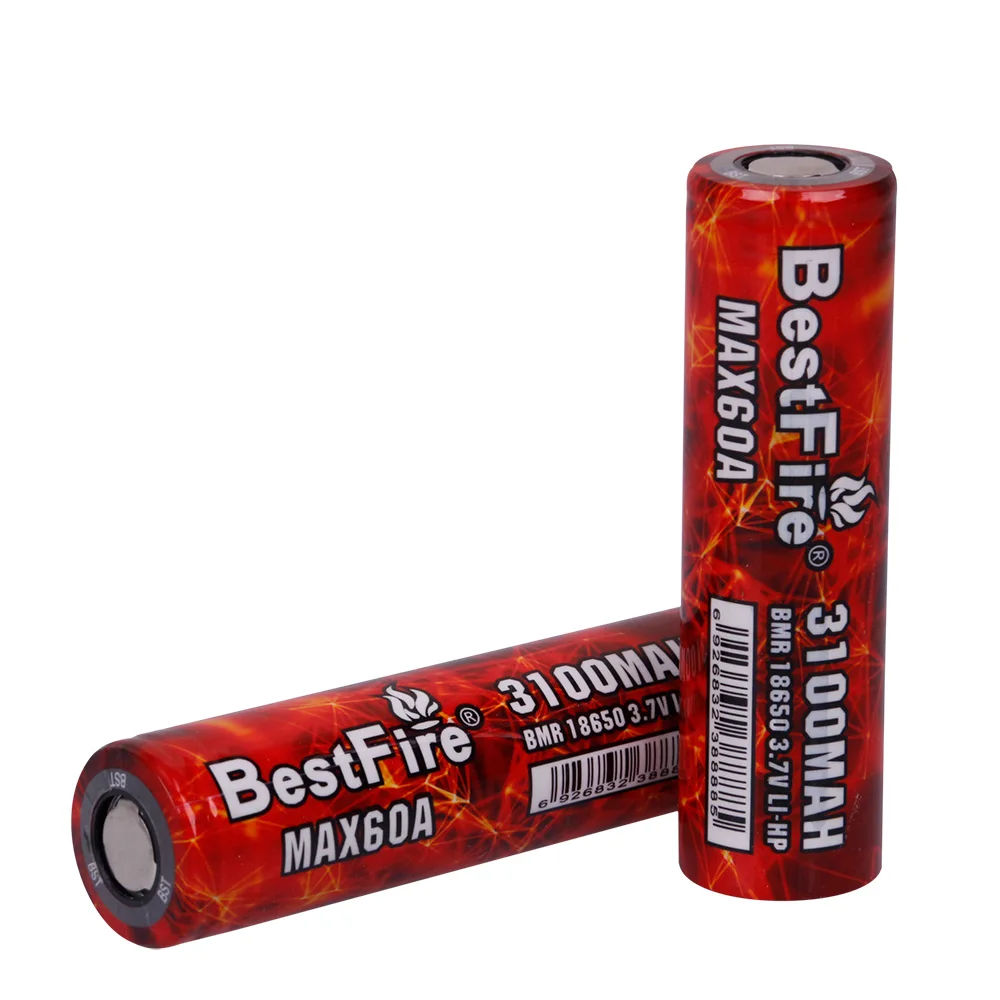 

2pcs BestFire 18650 60A 3100mAh Vape Battery Rechargeable 3.7V Lithium battery for electronic cigarette mod