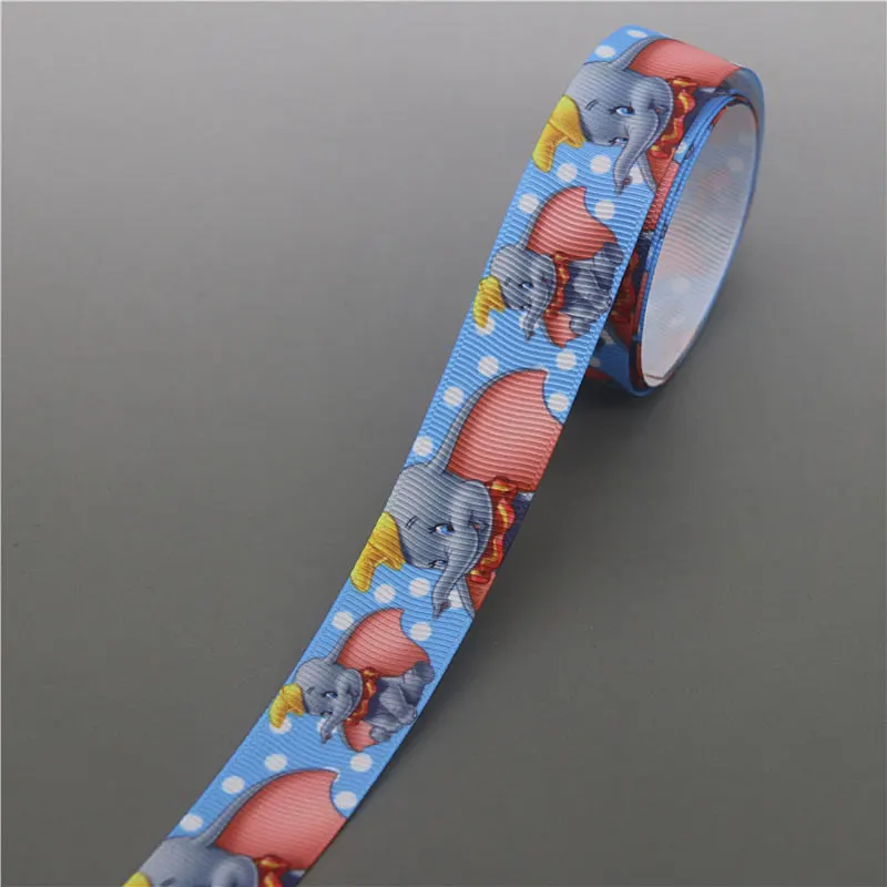DHK 10 ярдов слон животные напечатанный Grosgrain ленточный аксессуар Hairbow головные уборы украшение «сделай сам» оптом OEM B1857