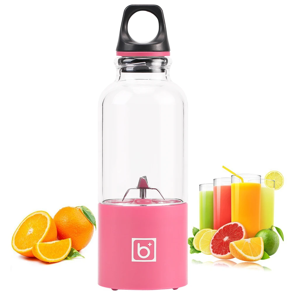 

500ml 4 blade portable blender juicer machine mixer electric mini usb food processor juicer smoothie blender cup maker juice
