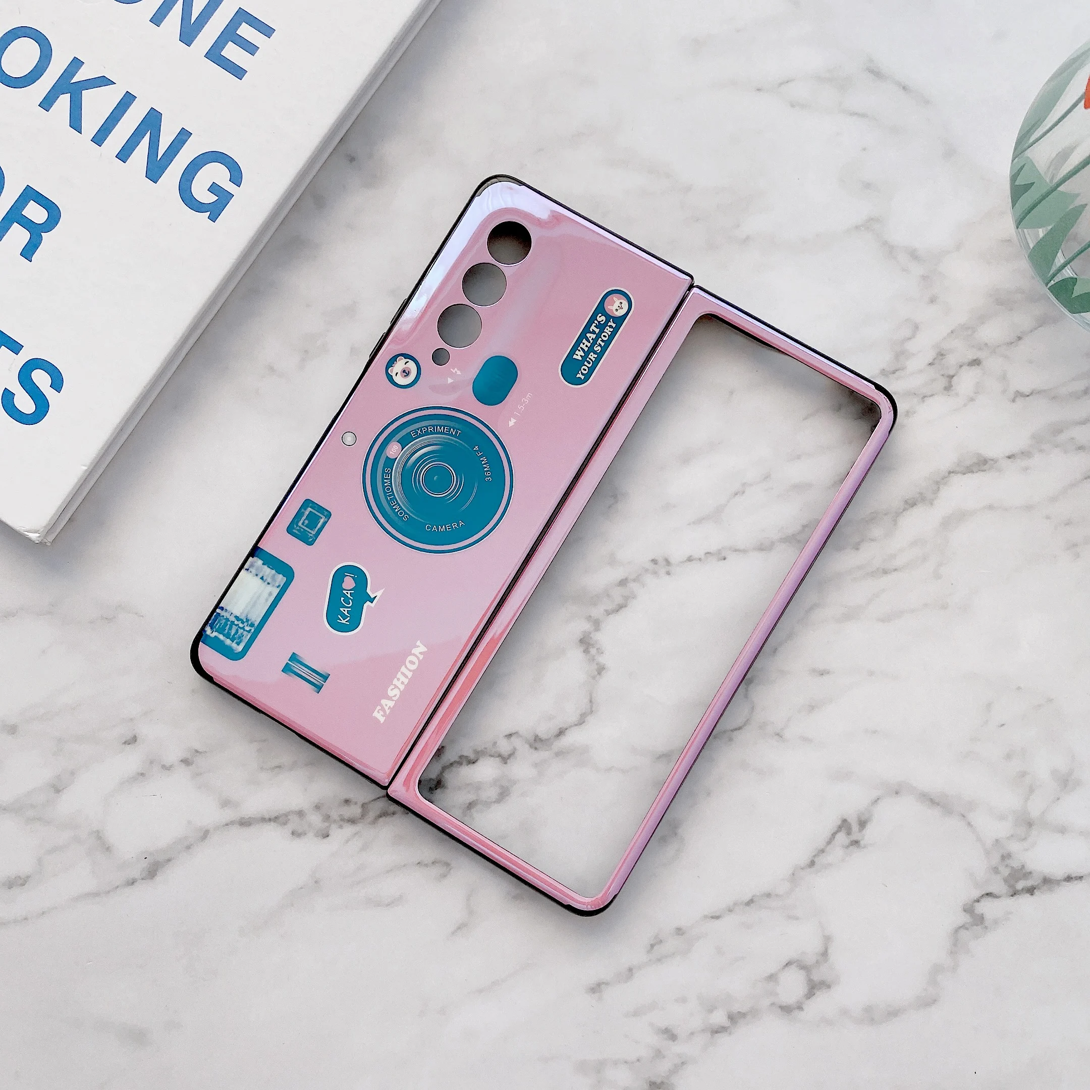 2in1 bling glossy camera phone case for samsung galaxy z fold 3 2 flip3 blu ray colorful glitter ultra thin soft tpu back cover free global shipping