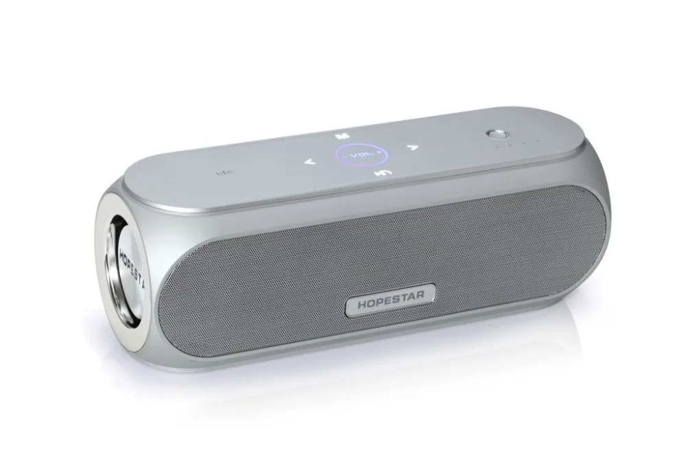 H19 Gray speaker HOPESTAR H19 NFC Touch pad bluetooth динамик уличный портативный беспроводной мини-стереоколонка шокирующий сабвуфер Колонка power bank - Цвет: H19 Gray speaker