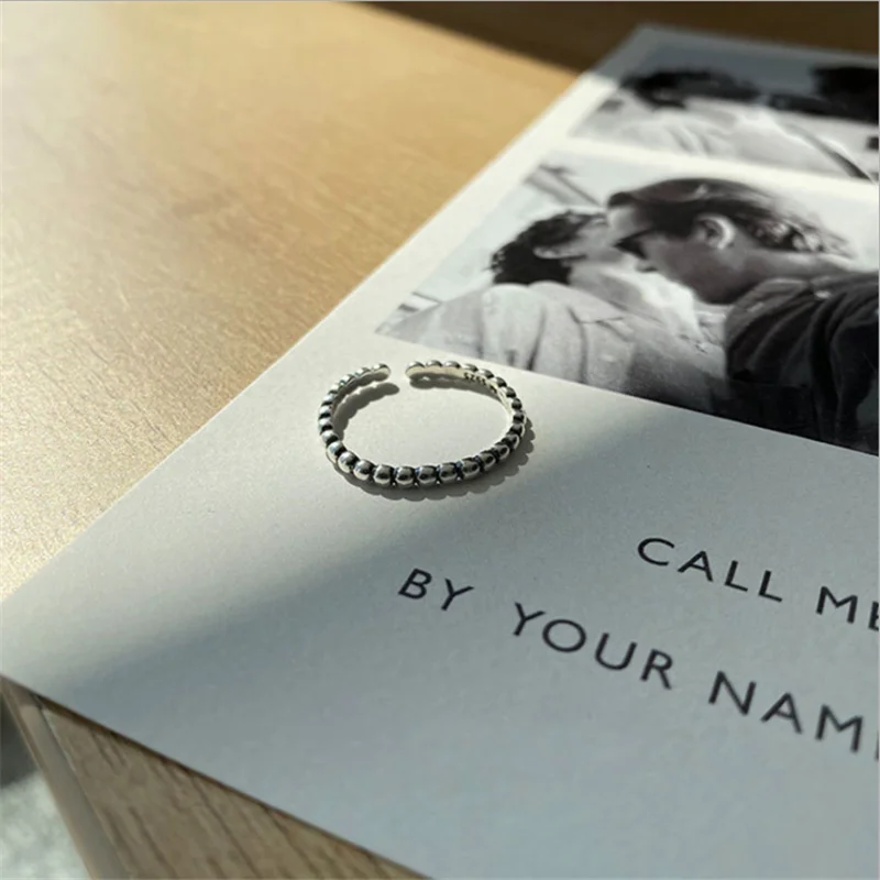 

Ring Doudou Light Luxury Air Cool Wind Retro Distressed Niche Design Men's Women's Open Ring Holiday Gift Party Jewelry Wholesal
