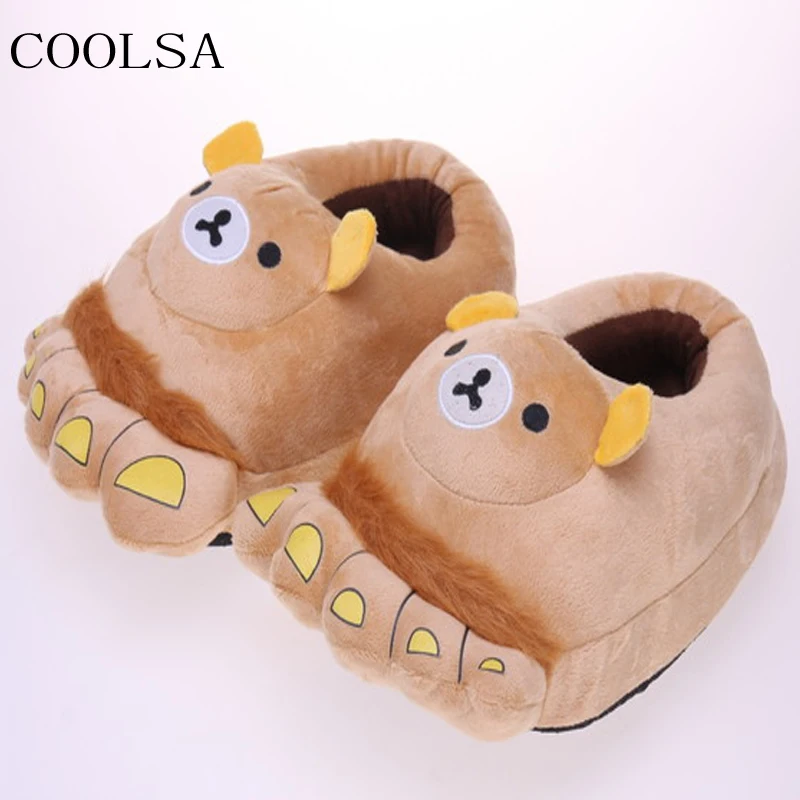 Мужские зимние хлопковые шлепанцы теплые меховые тапочки сланцы Симпатичные