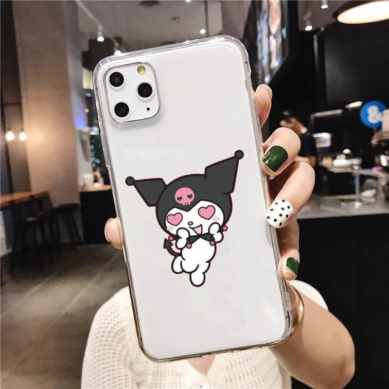 TPU Kuromi милый прозрачный мягкий силиконовый чехол для телефона из ТПУ для iPhone 5 SE 6s 7 8 Plus X XR XS Max 11 11Pro 11Pro Max - Цвет: TPU
