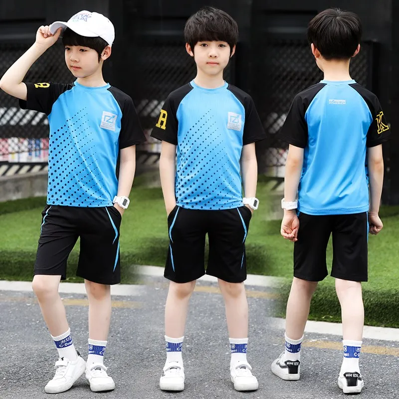 Новый футбольный костюм детская корзина для мальчиков комплект одежды летняя