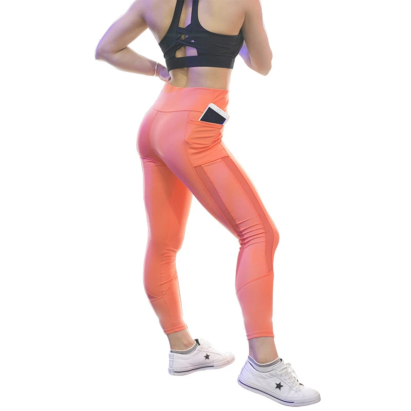 Женские Леггинсы пуш ап спортивные с высокой талией и карманами 3 цвета для