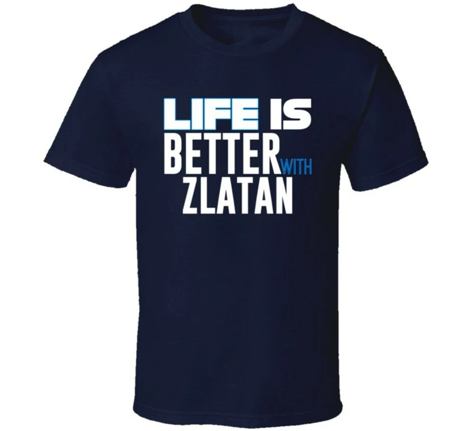 Жизнь лучше с златаном ибрагимовичем львом La Galaxy Soccer Legend Футболка стильная