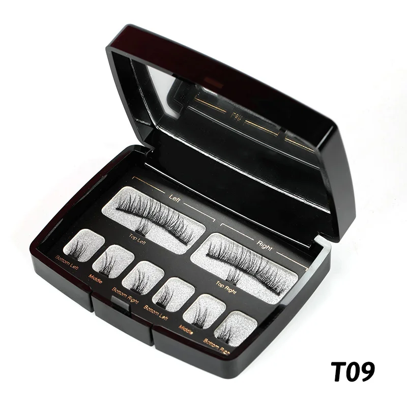 Натуральные длинные магнитные Накладные ресницы с 3 магнитами ручной работы 3D/6D