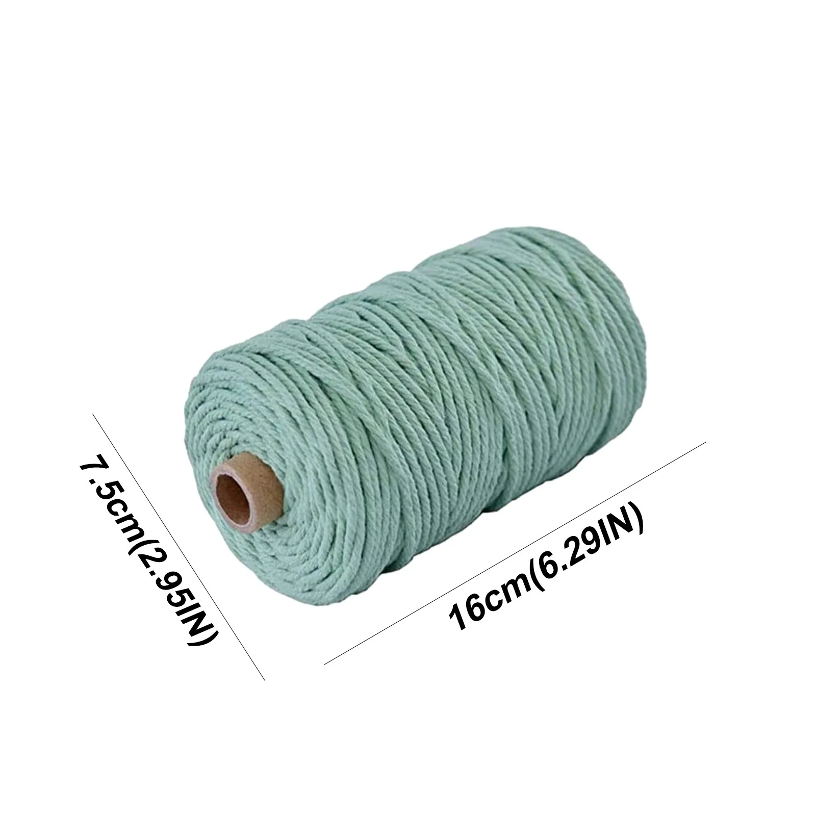 

DYI Macrame Yarn 3 mm x 100 m Decorative Warp Cotton for Knitting Craft Party Wedding Decoration Accessory Rope Colorful
