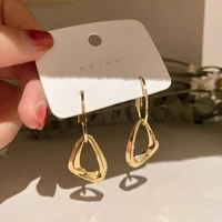 2021 korean long statement geometric triangle tassel dangle drop earrings for women earrings fashion jewelry