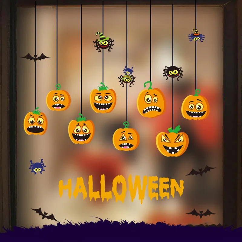 Halloween L10 DIY рождественская оконная Пленка стеклянная наклейка Хэллоуин электростатическое Окно Наклейка рождественские украшения для дома год - Цвет: Halloween L10