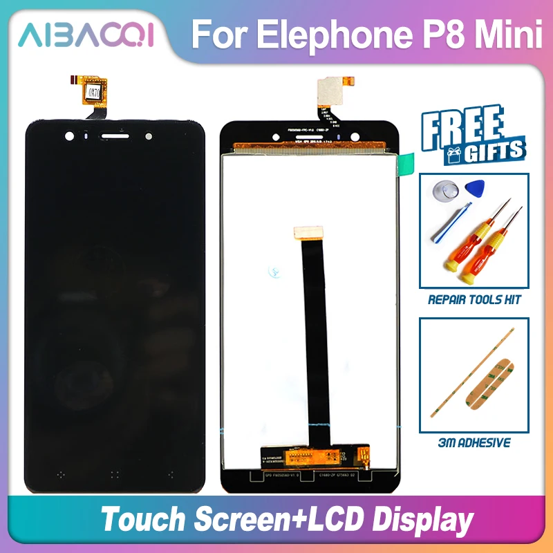 AiBaoQi 5,0 дюймовый сенсорный экран+ 1920X1080 ЖК-дисплей в сборе Замена для Elephone P8 Mini Модель телефона