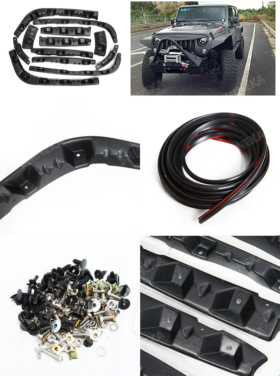 Брызговики SHINEKA для Jeep Wrangler JK 2007- колеса для бровей, брызговики, внедорожные аксессуары для Jeep Wrangler JK