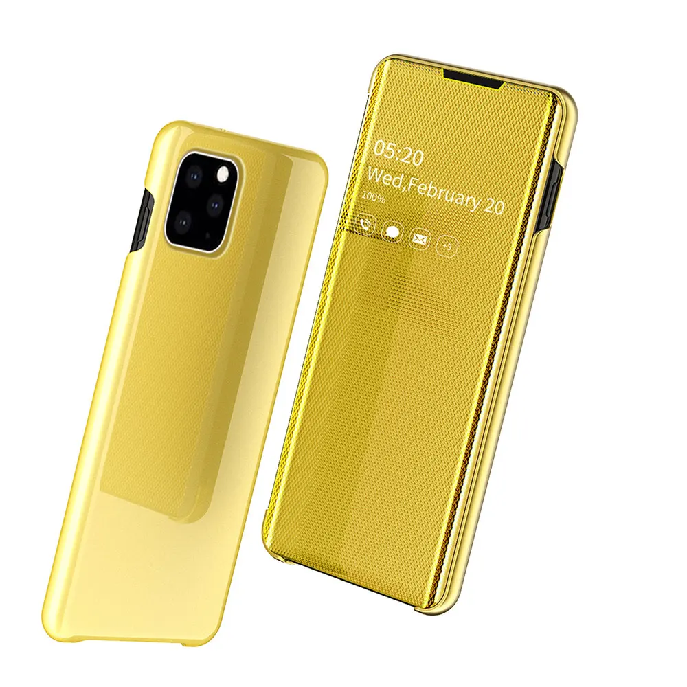 Синий Умный зеркальный флип-чехол для samsung Galaxy S9 S8 Note 9 8 S7 Прозрачный чехол для samsung S7 S6 Edge Plus Note 9 S9 S8 A50 чехол - Цвет: Синий