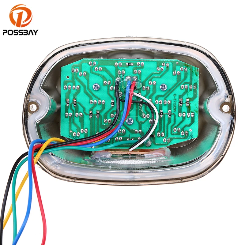 

POSSBAY Red Yellow White Motorcycle Taillight Rear Brake Stop Warning Light LED Universal For Most Moto Motorbike Turn Signals