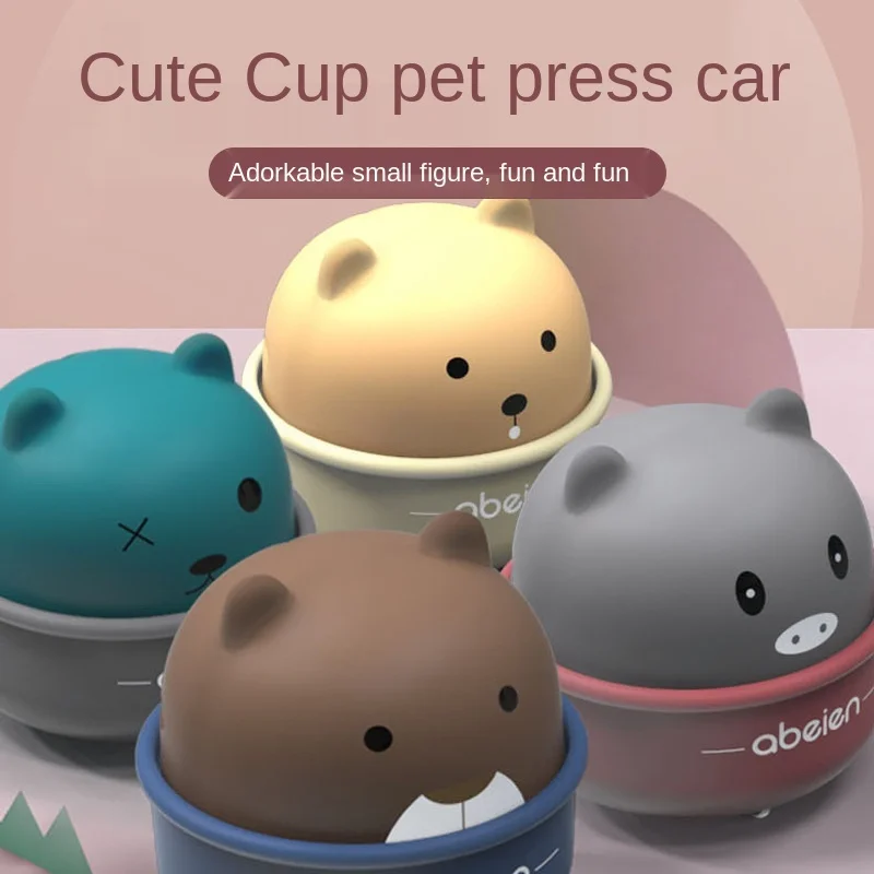 

2021 Web Celebrity Hot Toys Cartoon Toy Car Inertial Compression Return Cute Fun Cup Children Toy Car