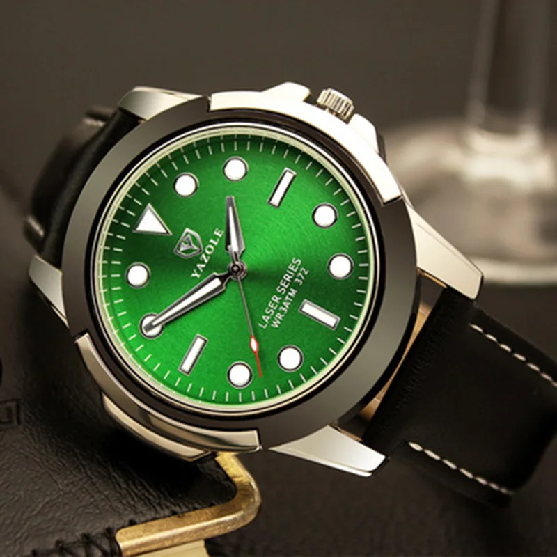 

Top Brand Luxury Famous Yazole Wrist Watches Men Watch Hodinky Quartz Leather Relogio Masculino Sport Clock Erkek Kol Saati