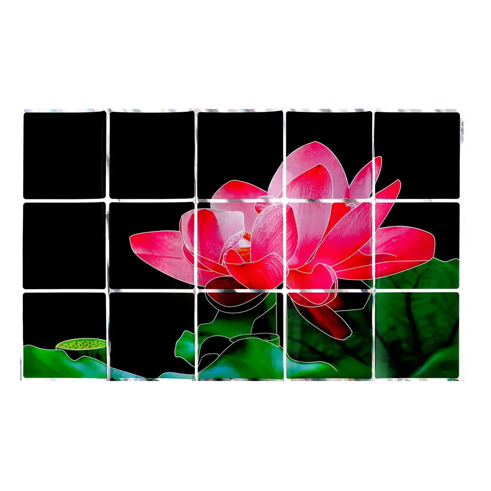 1 шт. Водонепроницаемый цветочным узором Алюминий Медь Фольга Стикеры