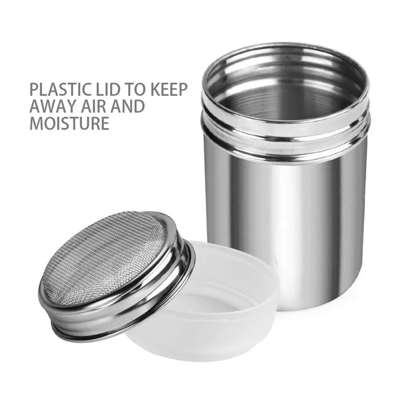 2020 Новый сбрызгиватель из нержавеющей стали какао корица сахар марля сетчатая