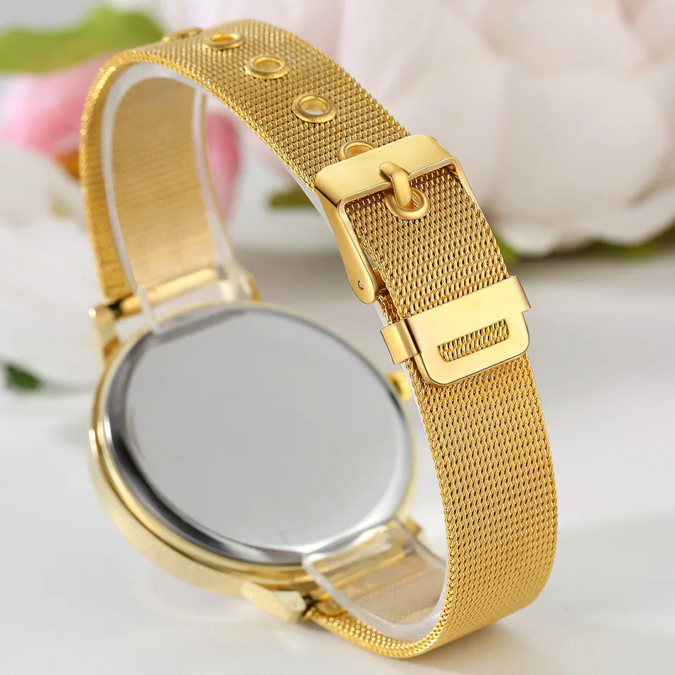 

2021 Hot Quartz Women's Watch Waterproof Band Stainless Steel Watch Top Fashion Round Dial And Best Gift Feminino Zegarek Damski