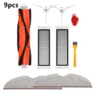 9 шт. фильтр пушистый парик основная щетка боковая щетка комплект для Xiaomi Roborock S5 MAX S50 S55 S6 MAXV Запчасти для пылесоса