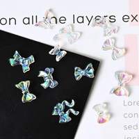 100pc8 56 1012 5mm aurora butterfly resin kawaii nail art accessory bow knot for nails glitter diy manicure decorations d5 9
