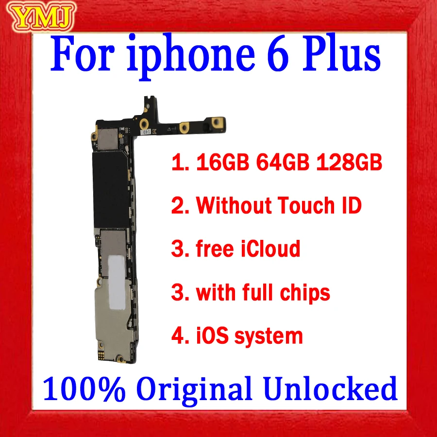 100% Оригинальный Бесплатный icloud для iphone 5 5S 6 Plus 6s 7 plus 8 материнская плата 16 ГБ 32 64 Гб