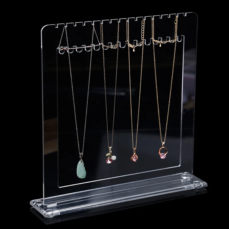 

Acrylic16 Hooks Necklace Storage Shelf Necklace Stand Jewelry Display Jewelry Organizer Case Necklace Holder
