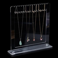 acrylic16 hooks necklace storage shelf necklace stand jewelry display jewelry organizer case necklace holder