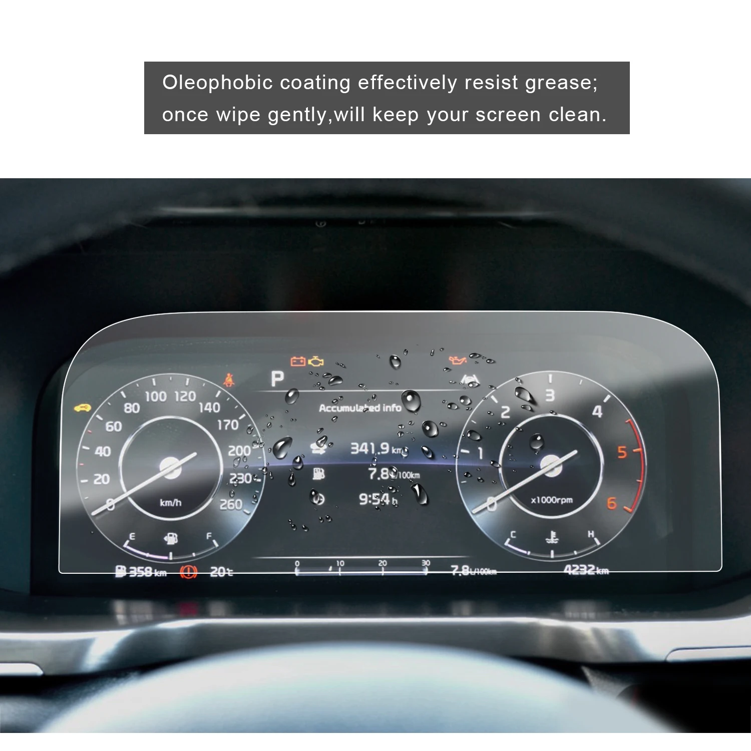 lfotpp for sorento mq4 2021 car lcd instrument display pet screen protector film auto interior accessories 314121mm free global shipping