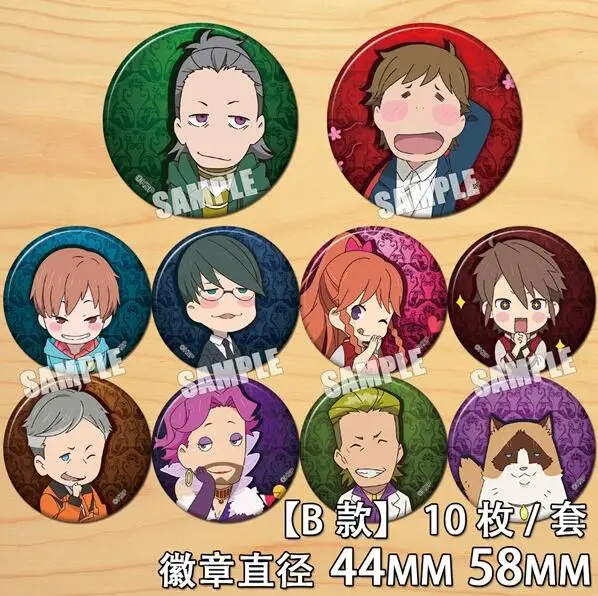 Аниме Шерлок · Холмс ДЖОН Х. Ватсон Джеймс Мори фигурка 4703 значки круглая брошь