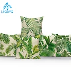 Наволочки из полиэстера, с тропическими зелеными растениями, пальмами, листьями монстеры, для дивана Чехлы на подушки для дома, для декора гостиной